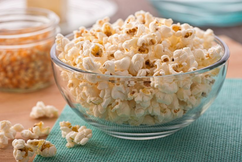 bowl of buttered popcorn in a bowl